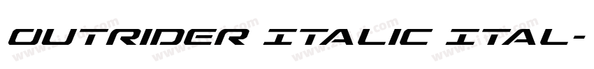 Outrider Italic Ital字体转换